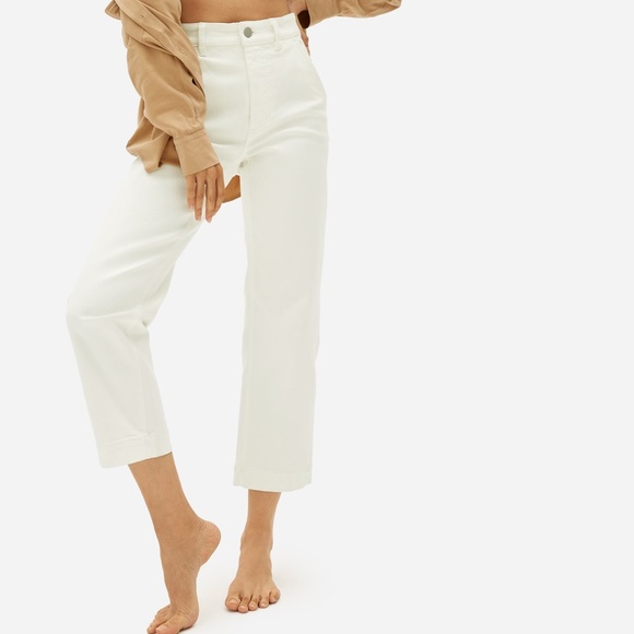 Everlane The Straight-Leg Crop White - Size 20 - Picture 1 of 7